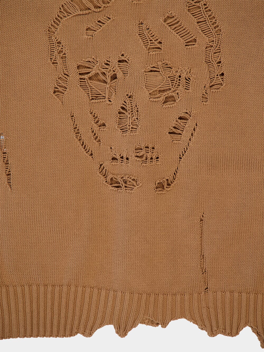 Distressed Skull Knitted Cardigan - Image 6