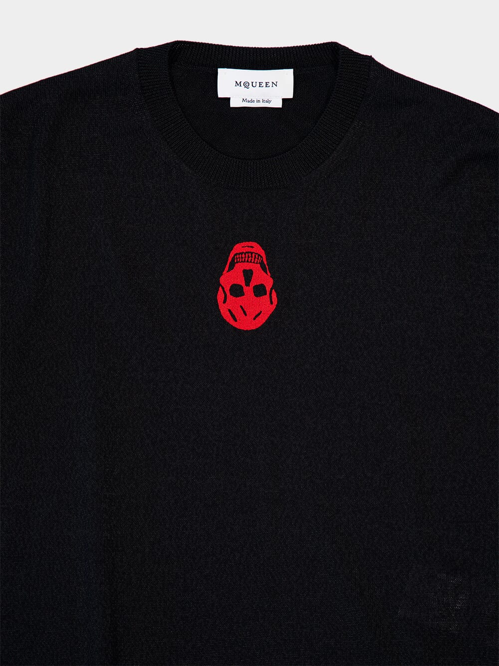 Inverted Skull Black Crew Neck Jumper - Image 3