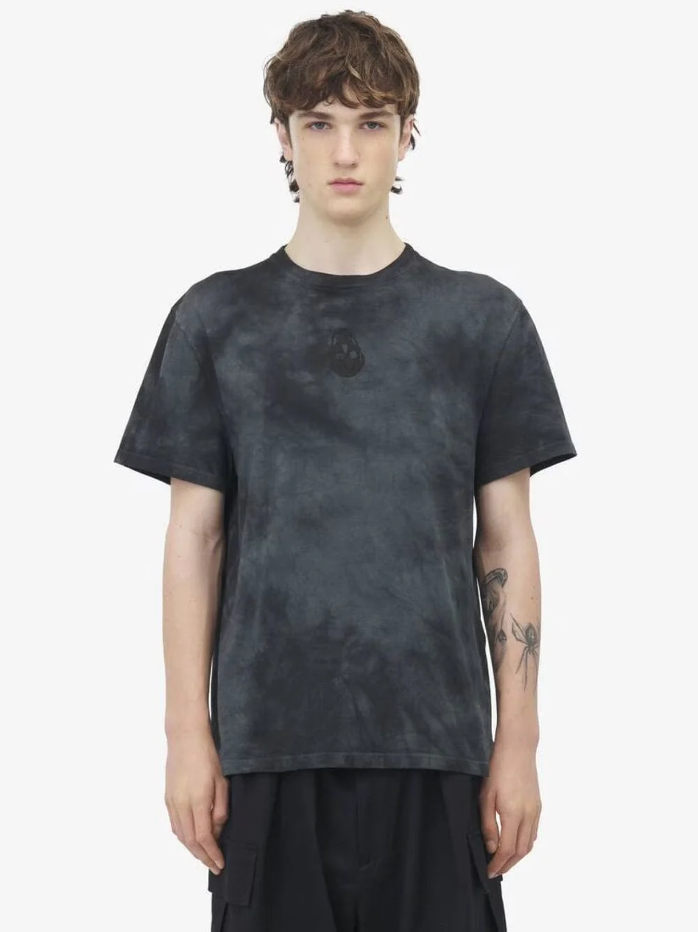 Men's Black Washed Dye T-Shirt - Image 2