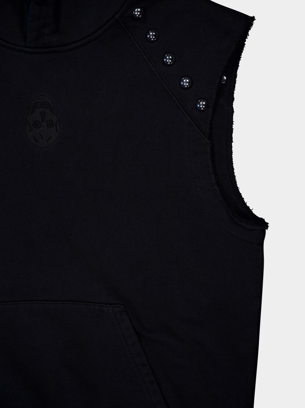 Sleeveless Embellished Hoodie - Image 4