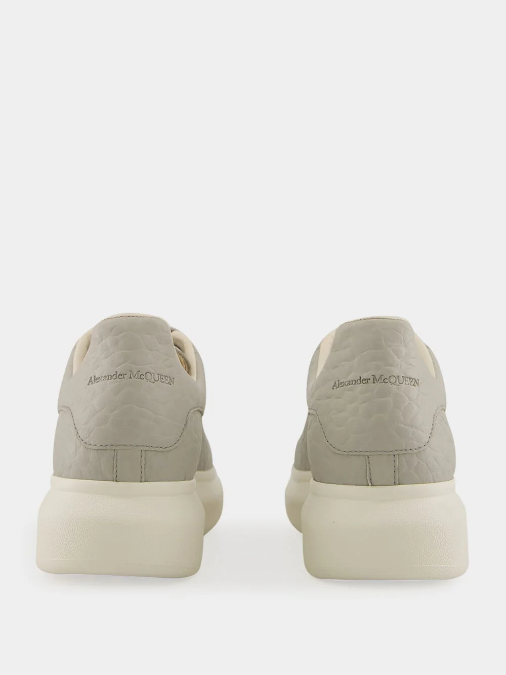 Cool Grey Grain Leather Low-Top Sneakers - Image 5