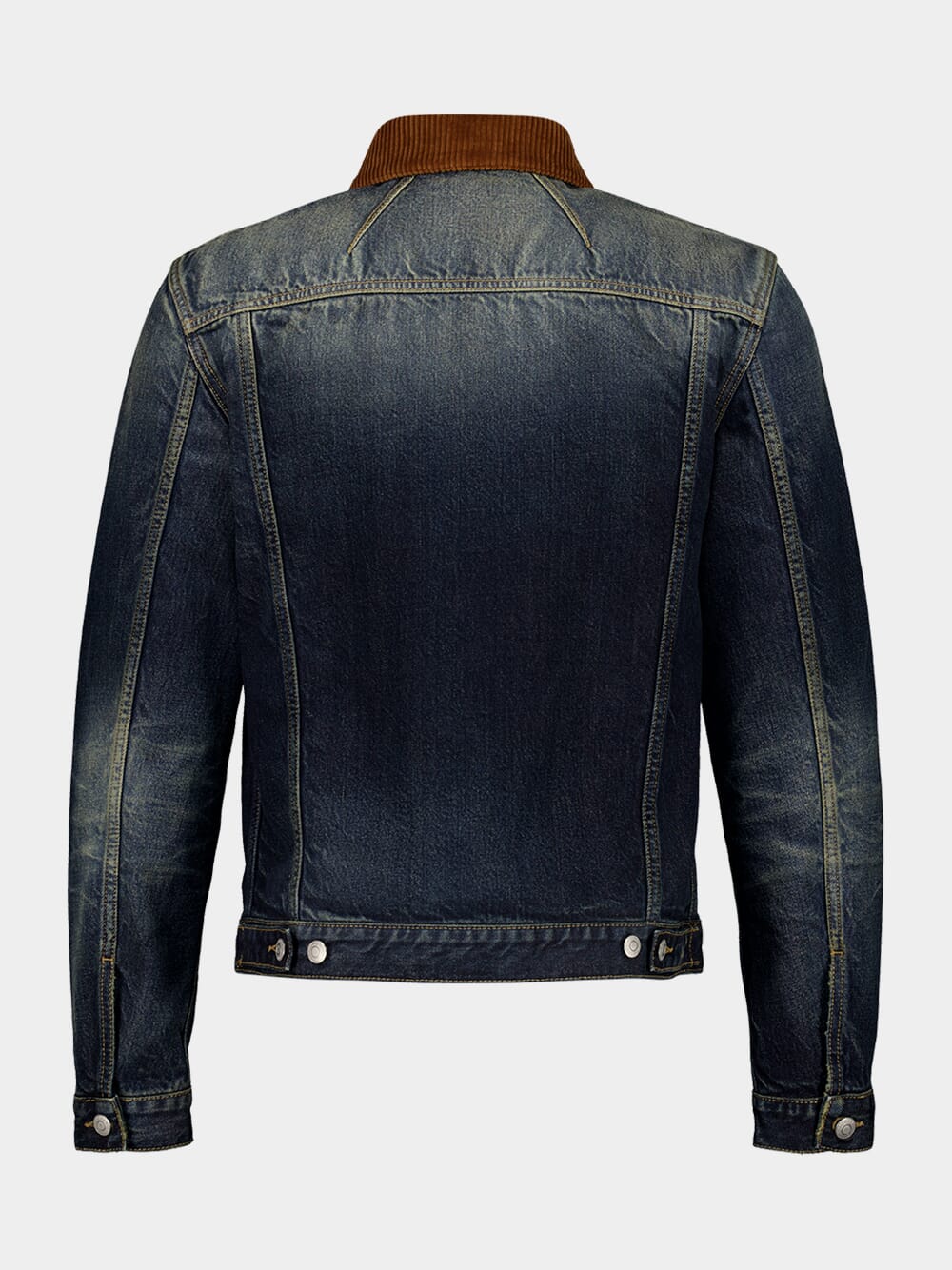 Denim Trucker Jacket in Washed Blue - Image 3