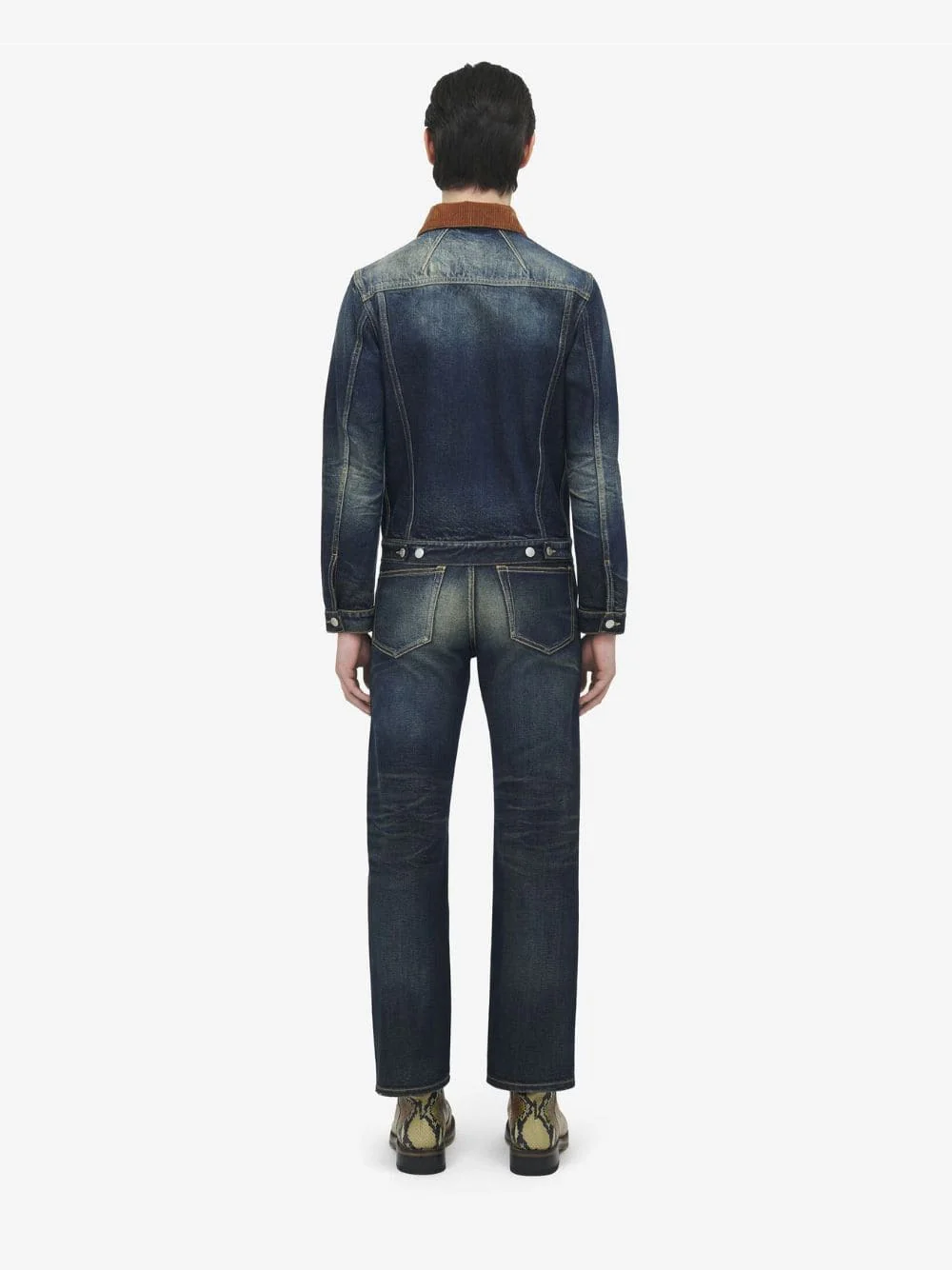 Denim Trucker Jacket in Washed Blue - Image 4