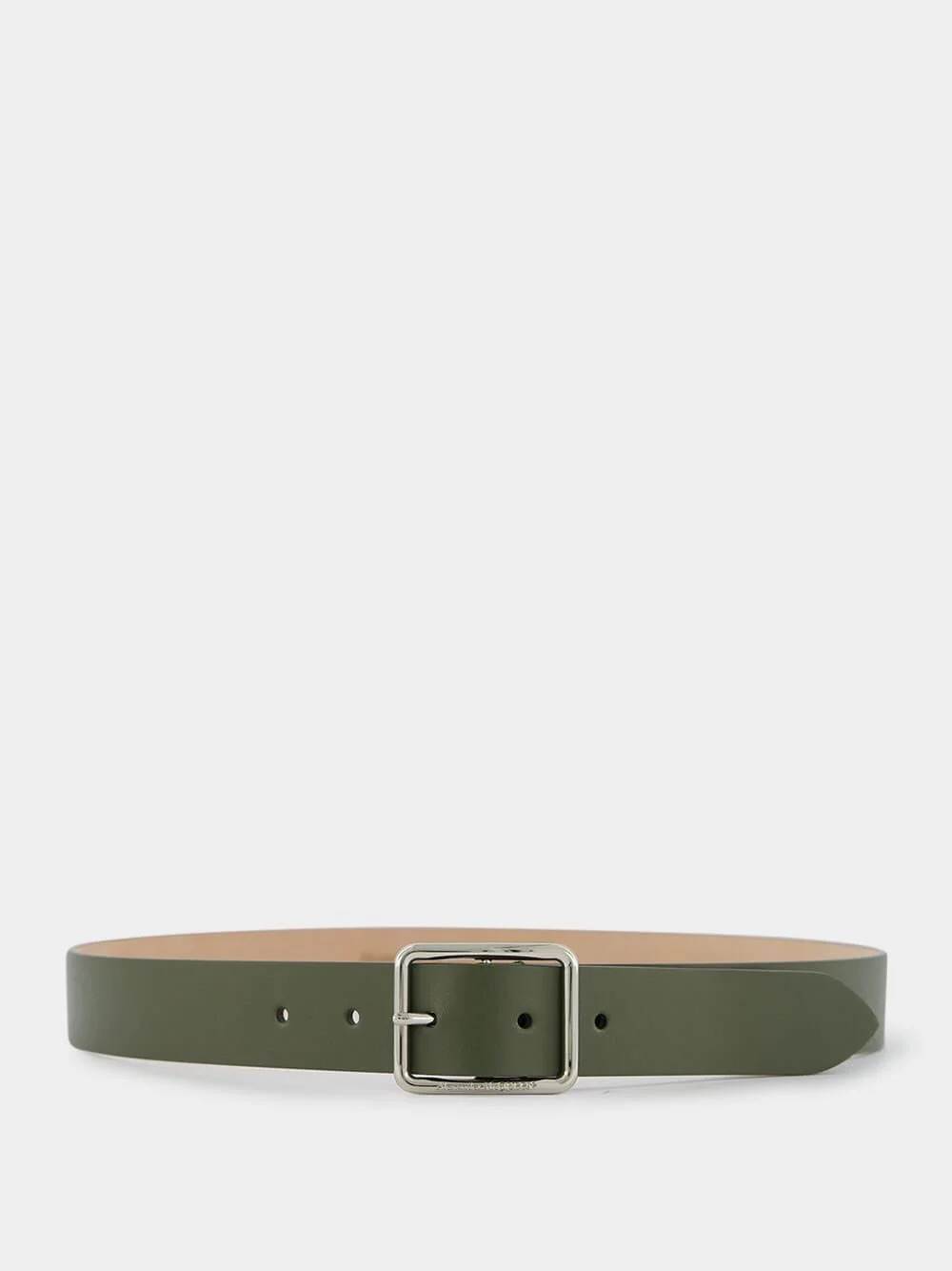 Engraved-Logo Leather Belt