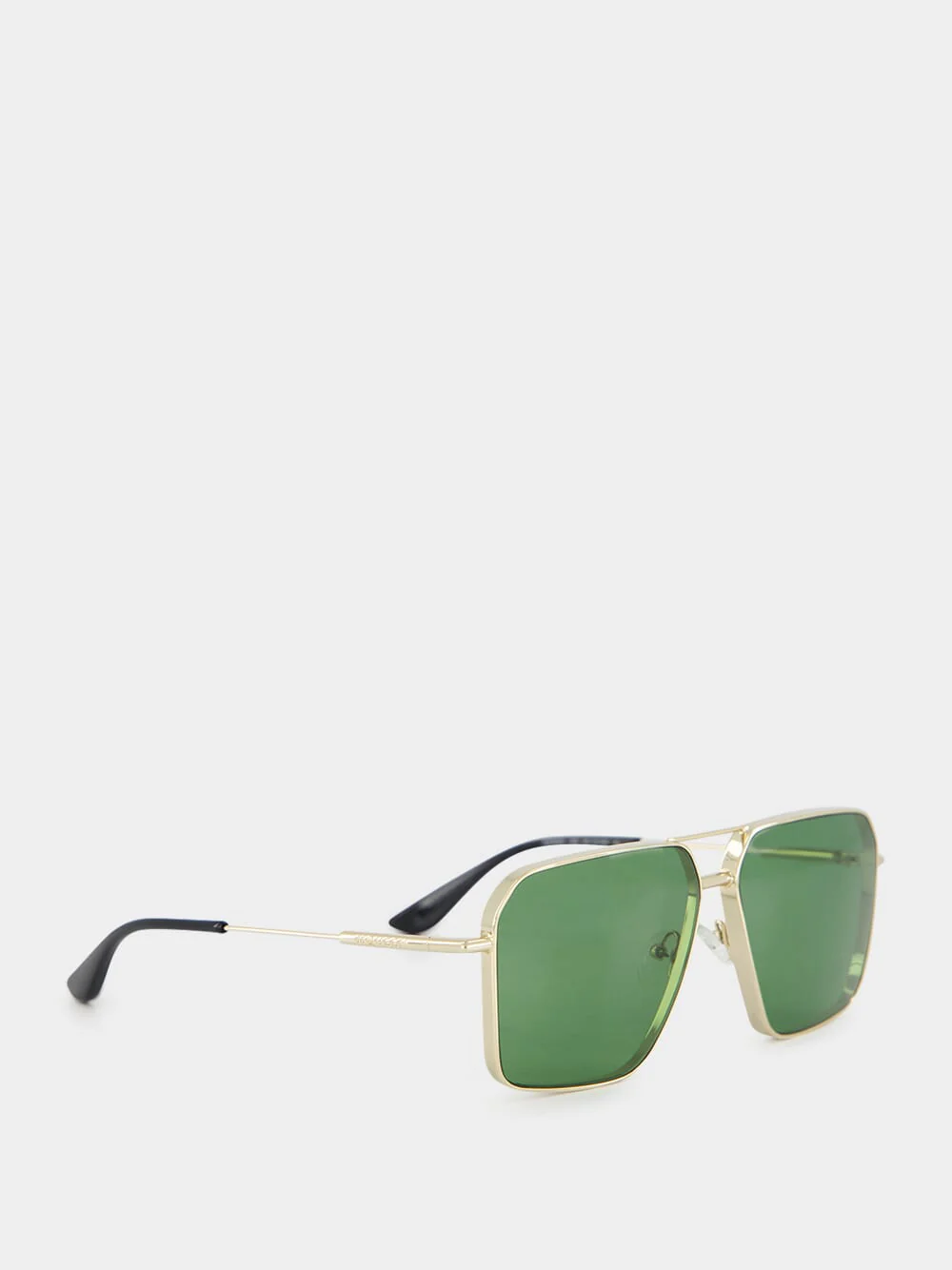 Gold & Green Metal Sunglasses - Image 2