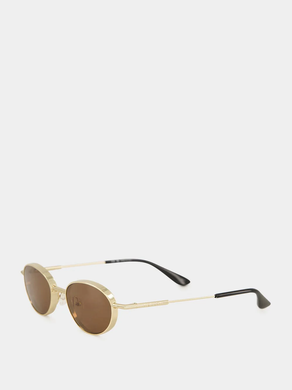 Gold Round Metal Sunglasses - Image 3