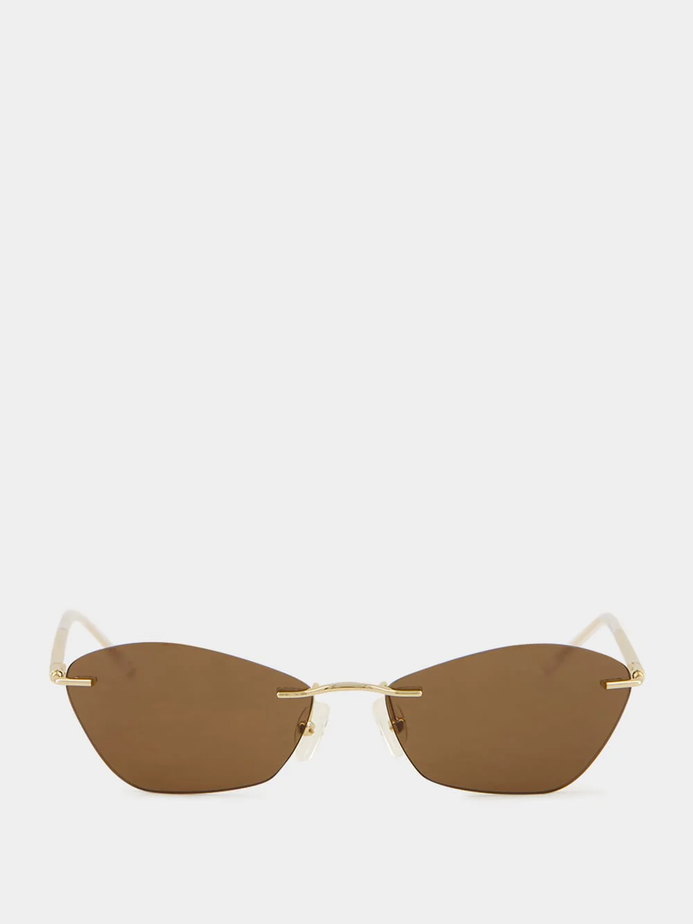 Gold T-Bar Slim Sunglasses