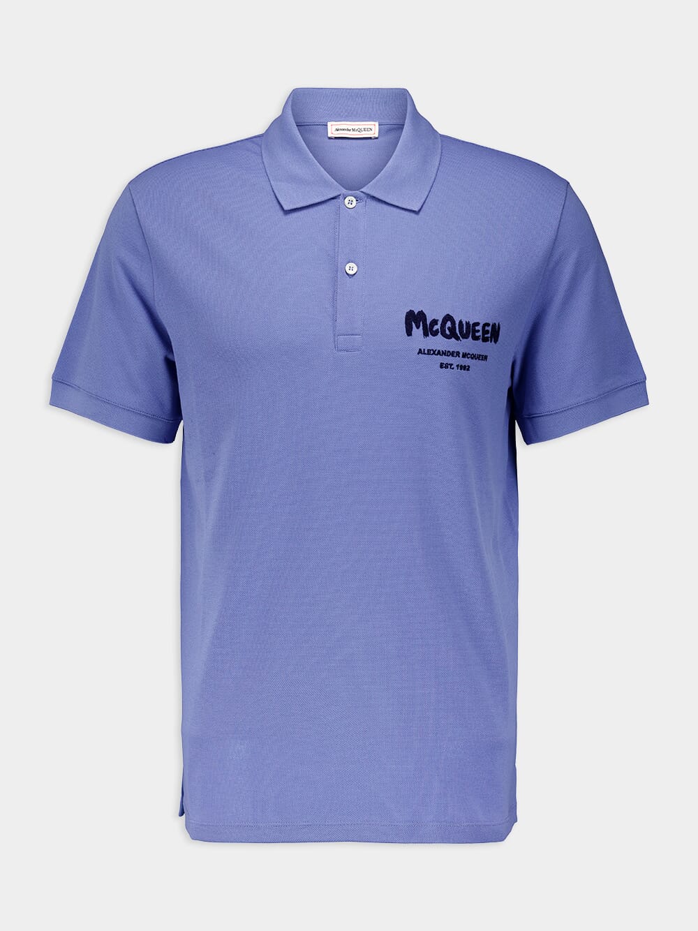 Graffiti-embroidered Piqué Polo Shirt