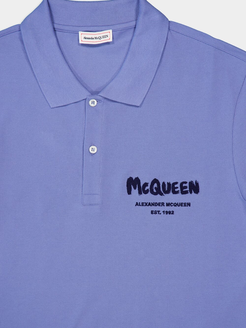 Graffiti-embroidered Piqué Polo Shirt - Image 3