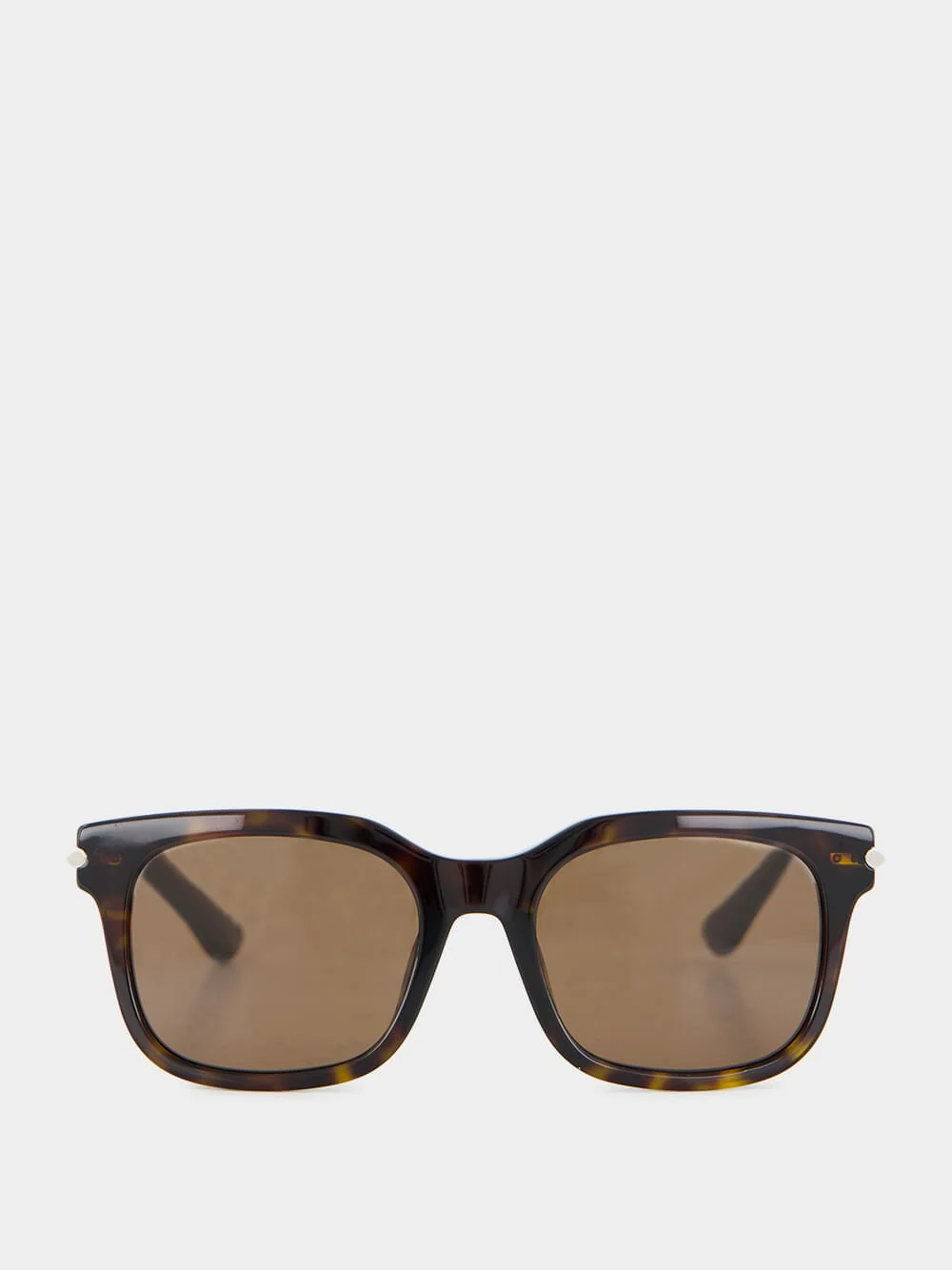 Havana Brown City T-Bar Rectangular Sunglasses