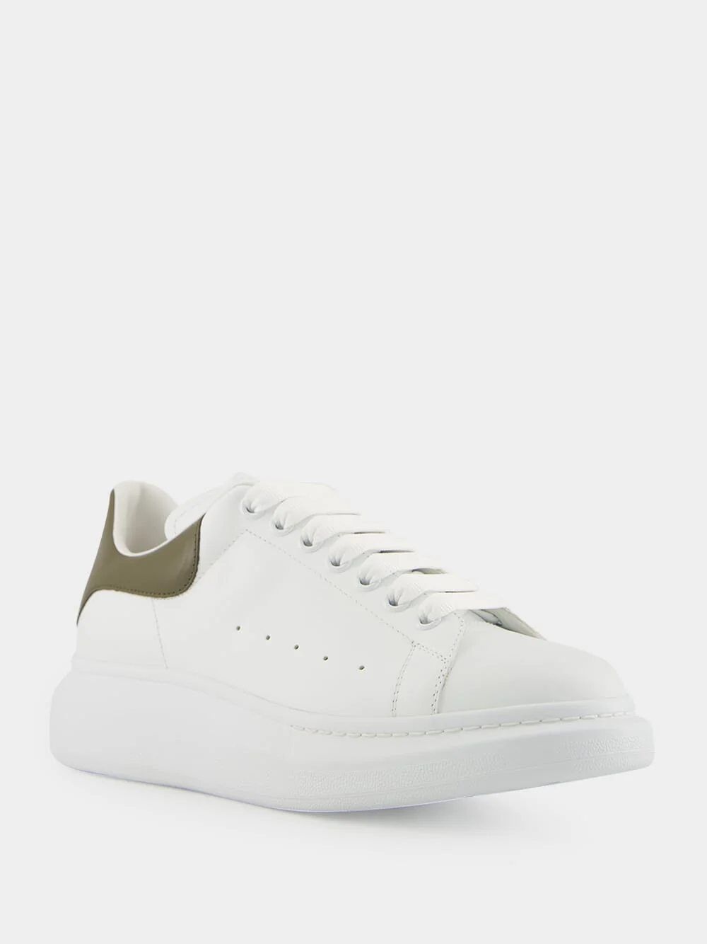 Men's White and Khaki Oversized Sneakers - Image 2