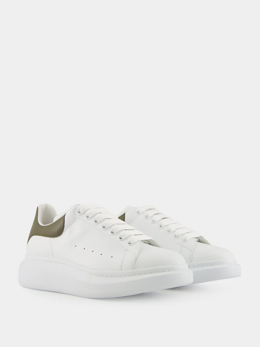 Men's White and Khaki Oversized Sneakers - Image 3