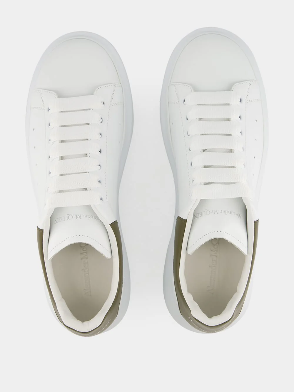 Men's White and Khaki Oversized Sneakers - Image 4
