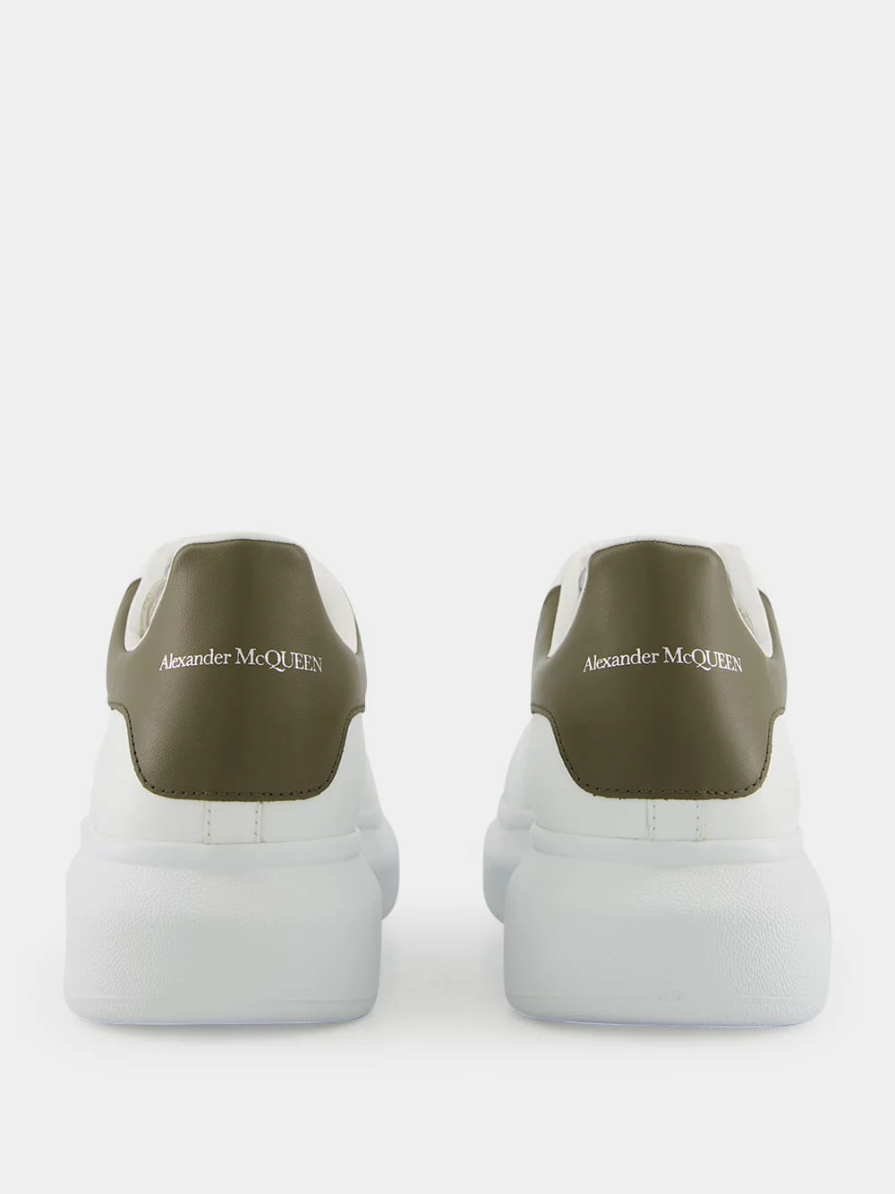 Men's White and Khaki Oversized Sneakers - Image 5