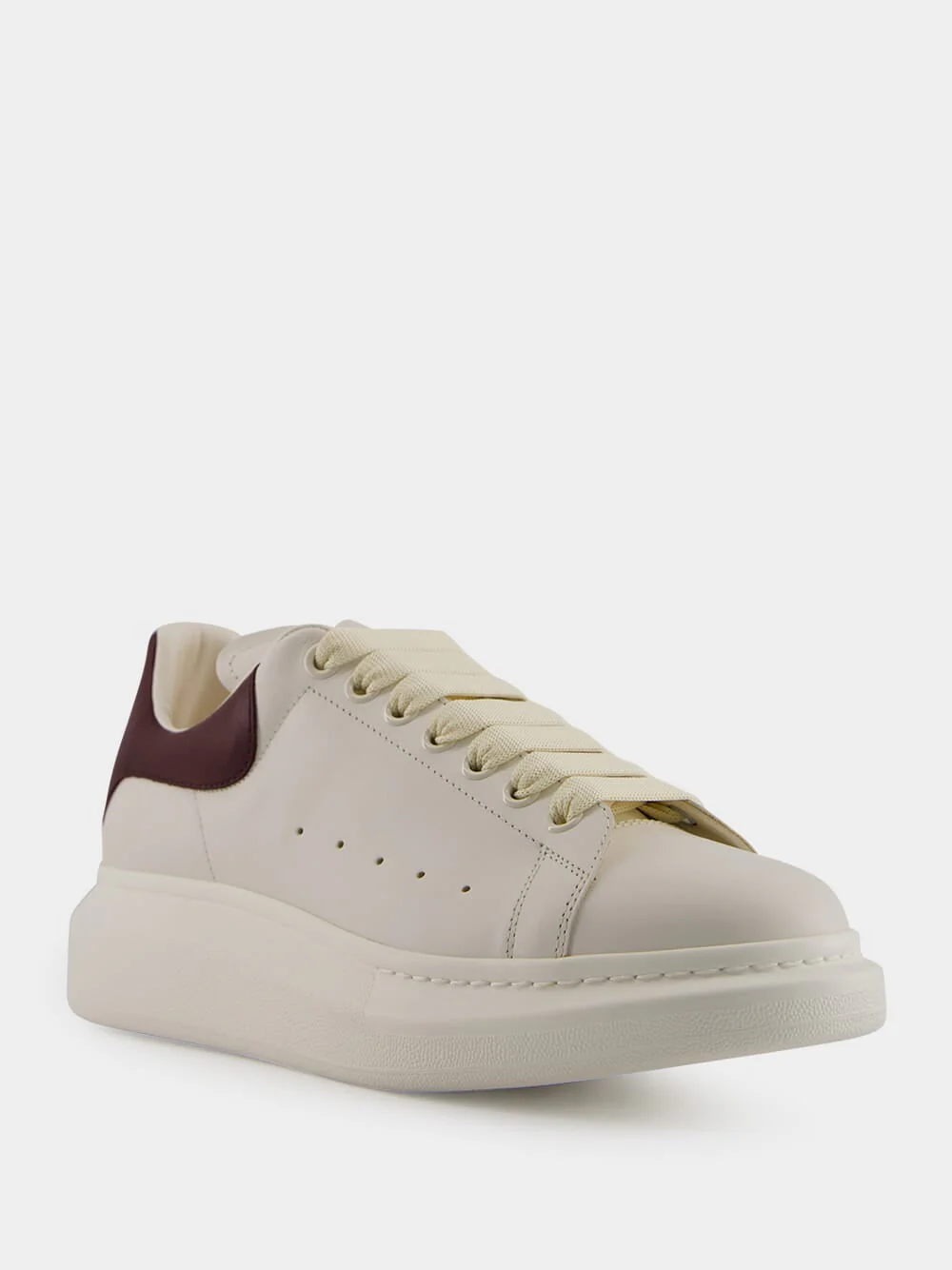 Off White and Bordeaux Oversized Sneakers - Image 10