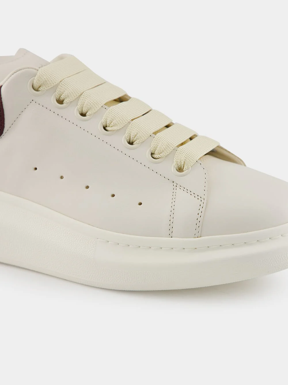 Off White and Bordeaux Oversized Sneakers - Image 14