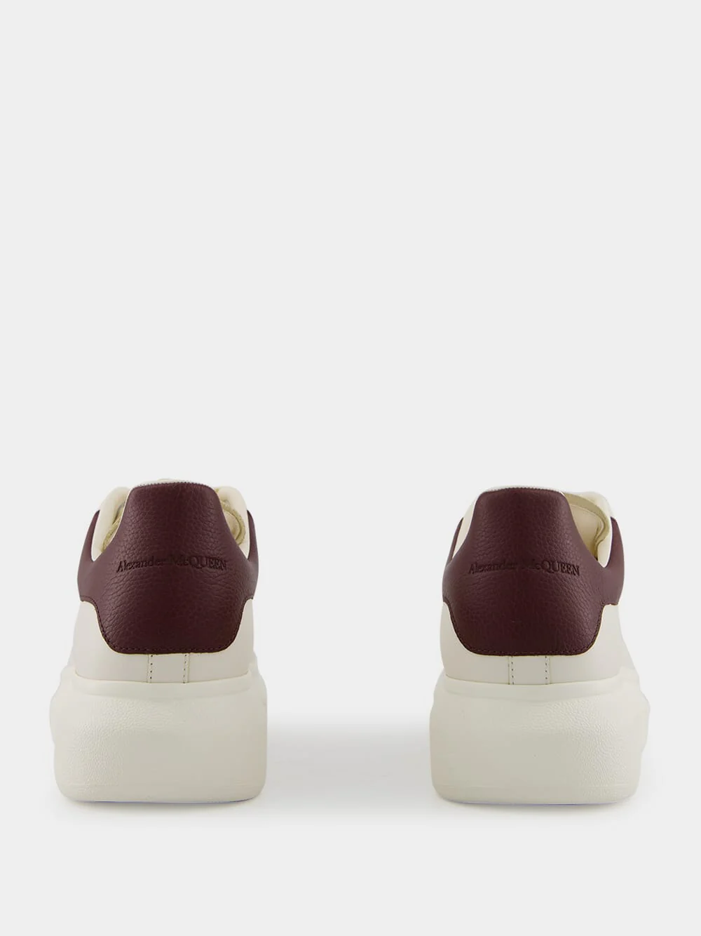Off White and Bordeaux Oversized Sneakers - Image 5