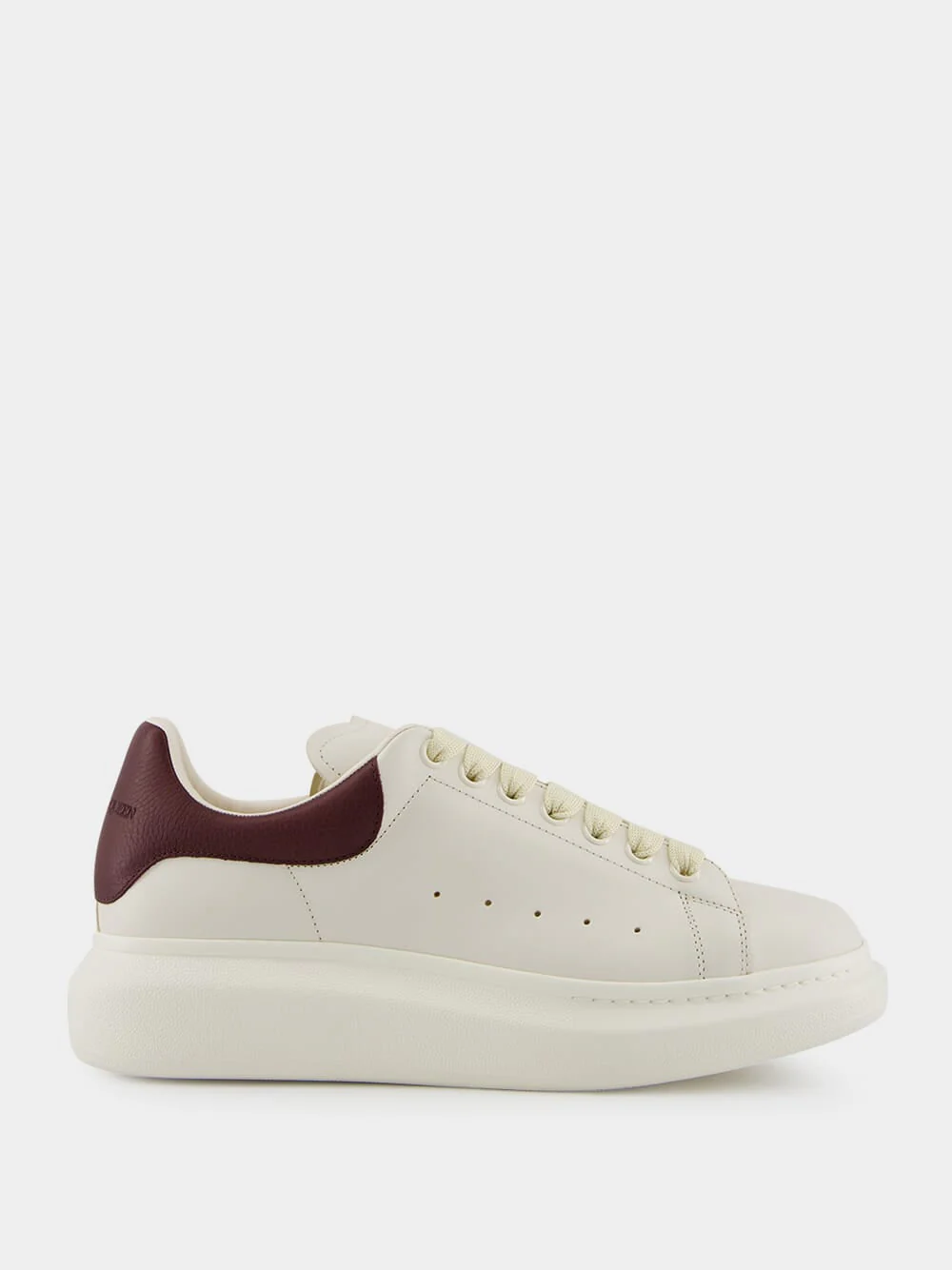 Off White and Bordeaux Oversized Sneakers - Image 8