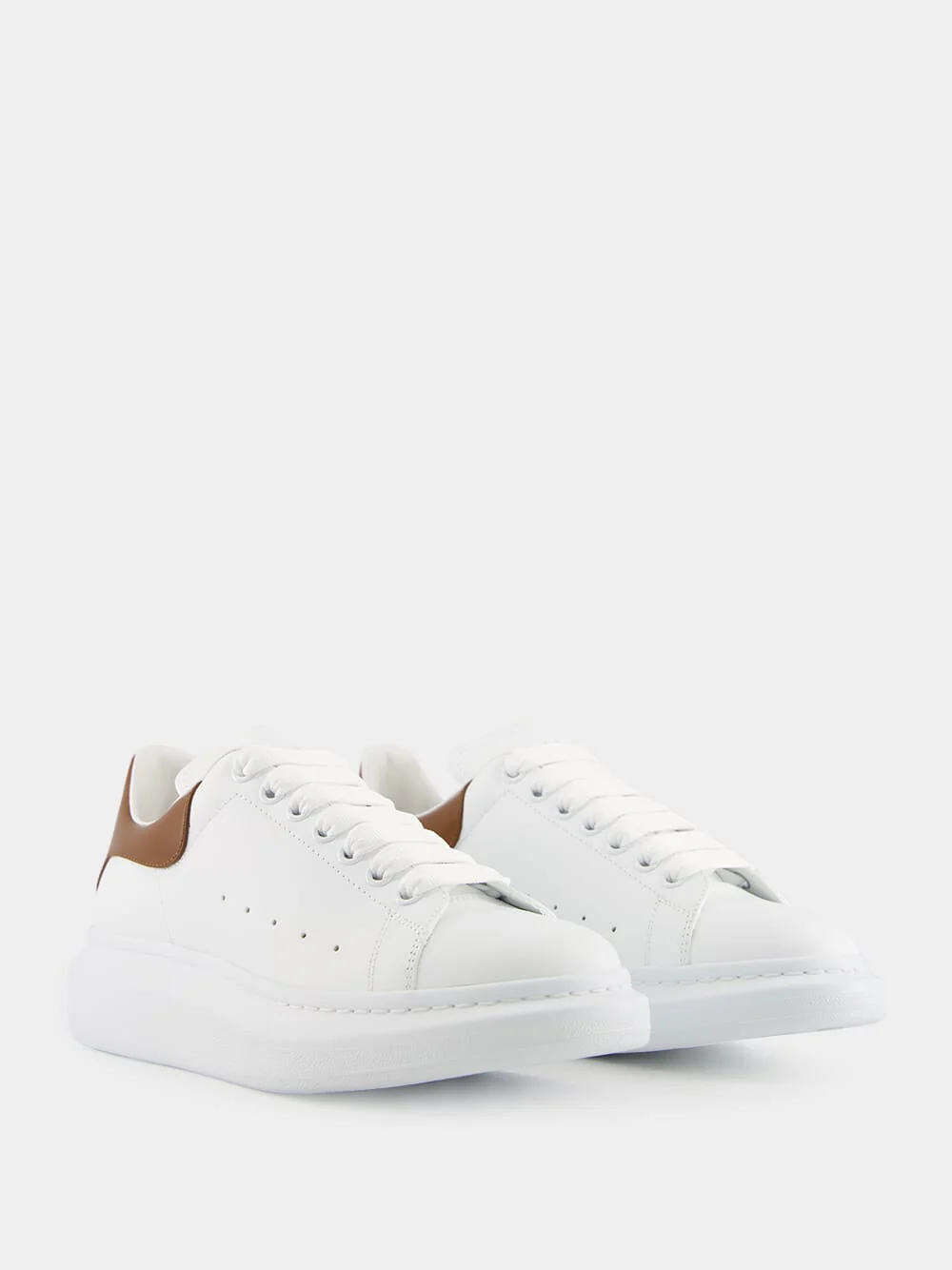 Off-White and Brown Oversized Sneakers - Image 3