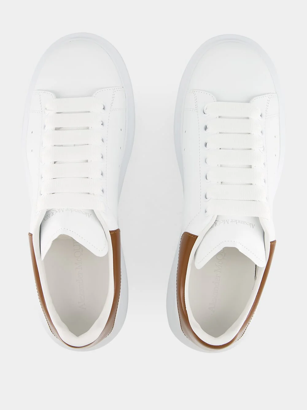 Off-White and Brown Oversized Sneakers - Image 4