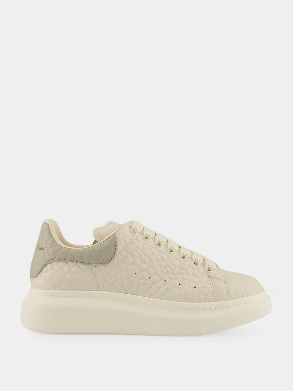 Off White and Green Oversized Sneaker
