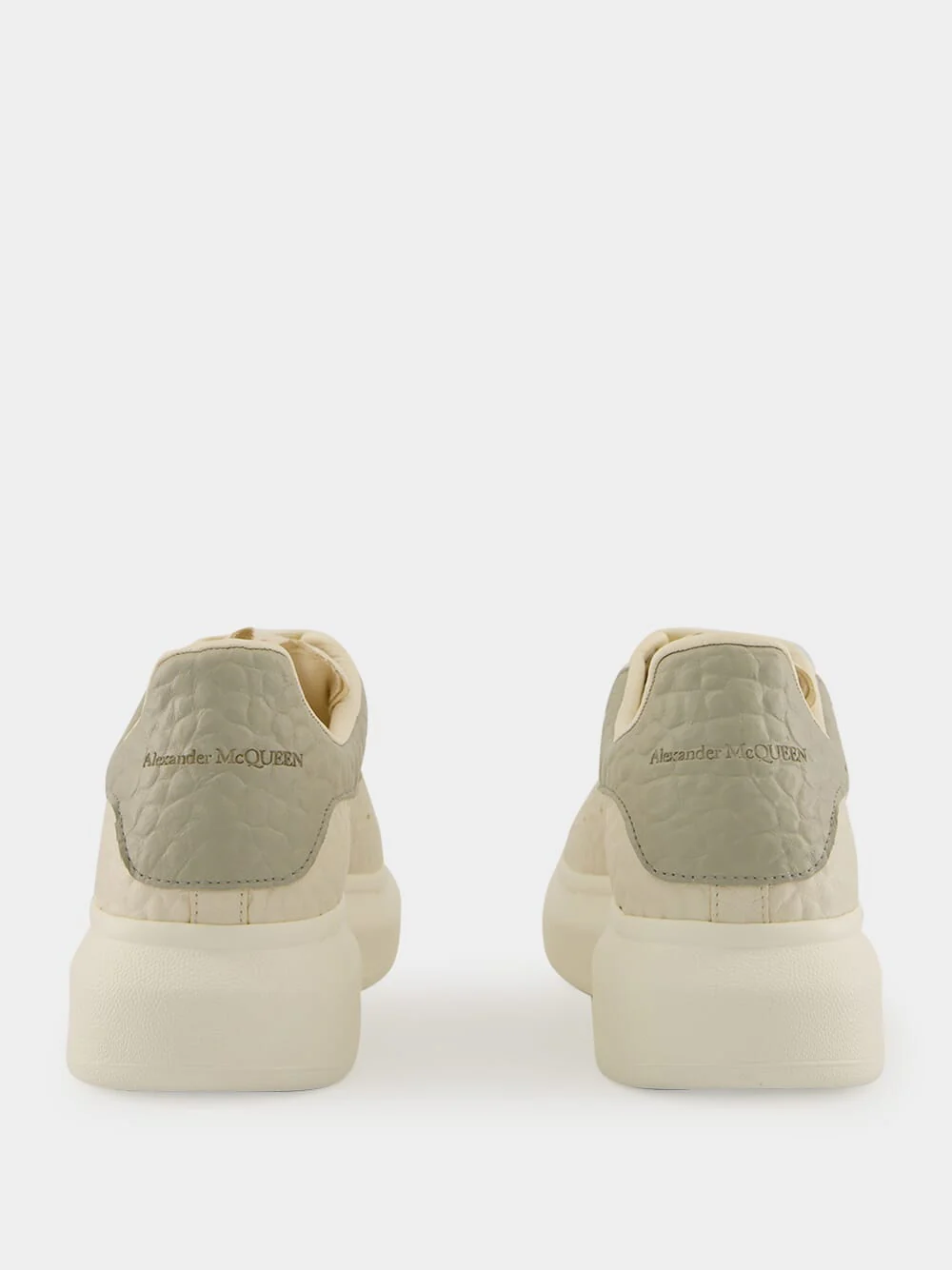 Off White and Green Oversized Sneaker - Image 5