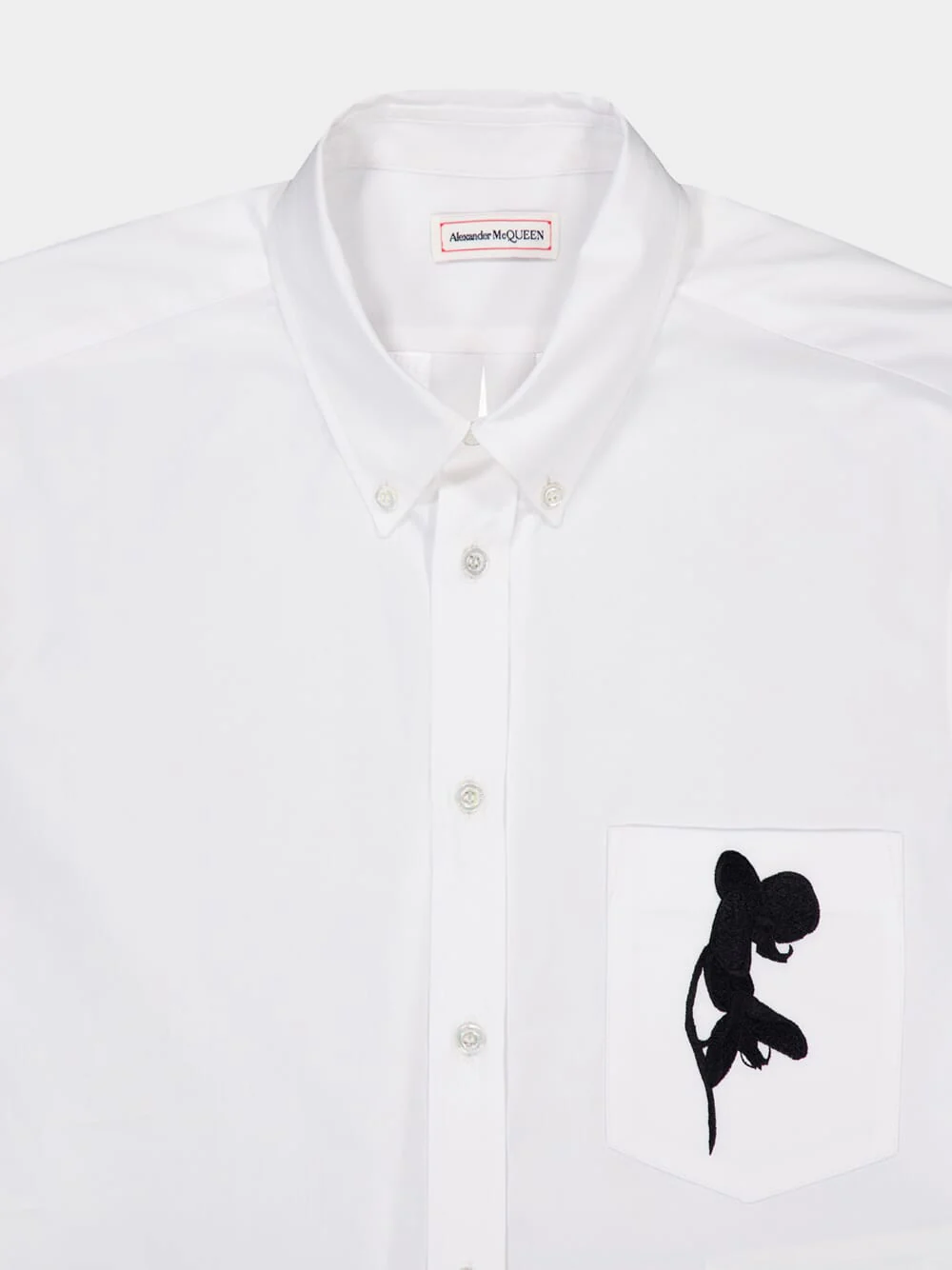 Orchid-Embroidered Cotton Shirt - Image 3
