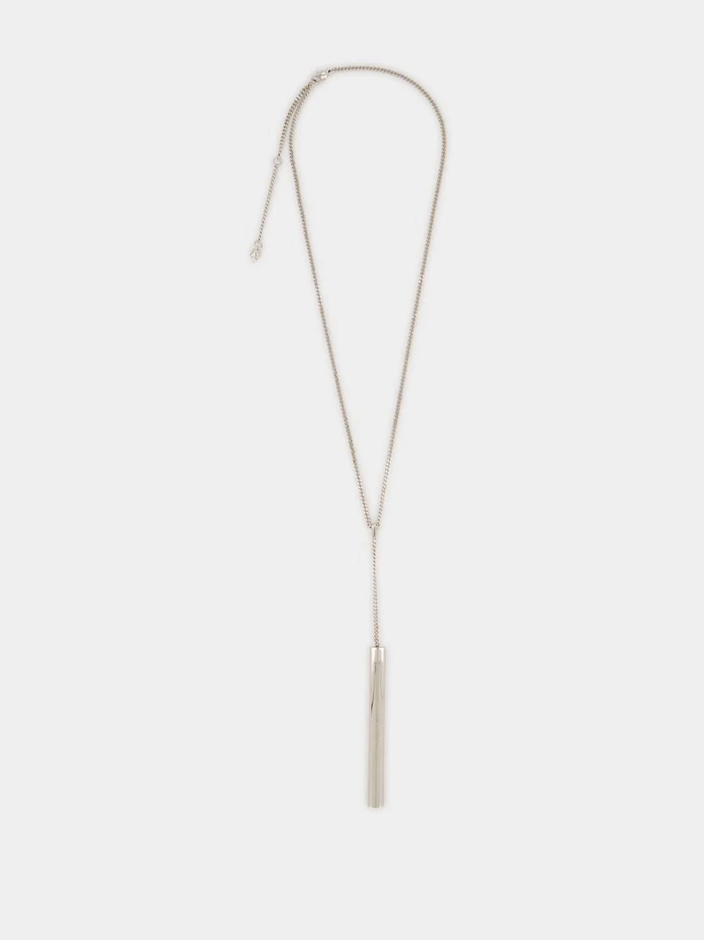 Palladium T-Bar Chain Necklace