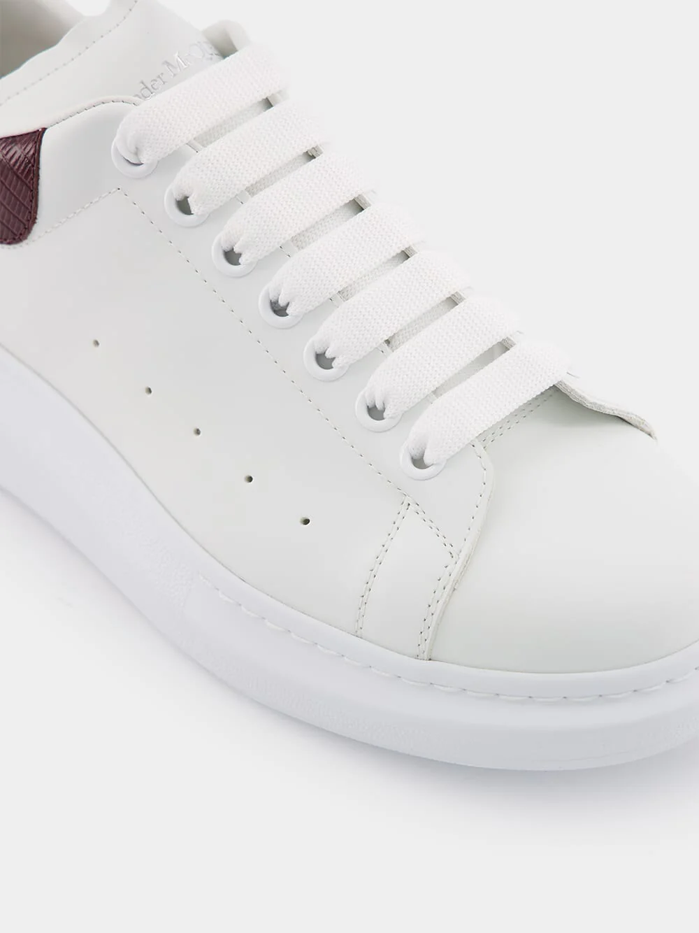 White and Burgundy Oversized Sneakers - Image 7
