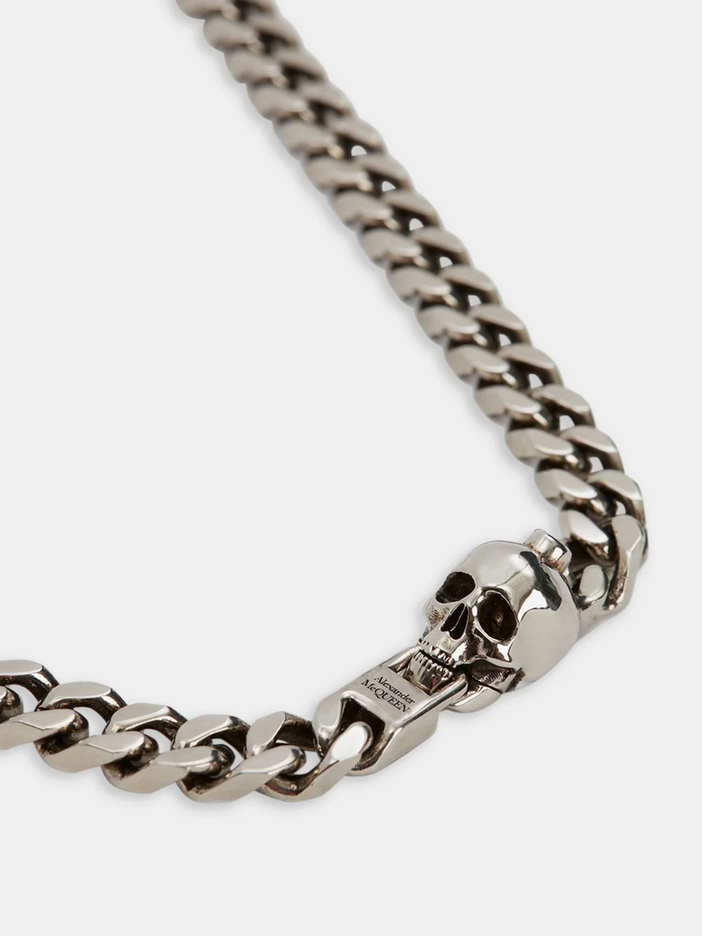 Skull Silver Chain Necklace - Image 3