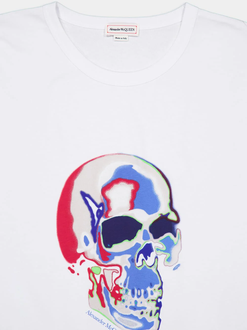 Solarized Skull Print T-Shirt - Image 3