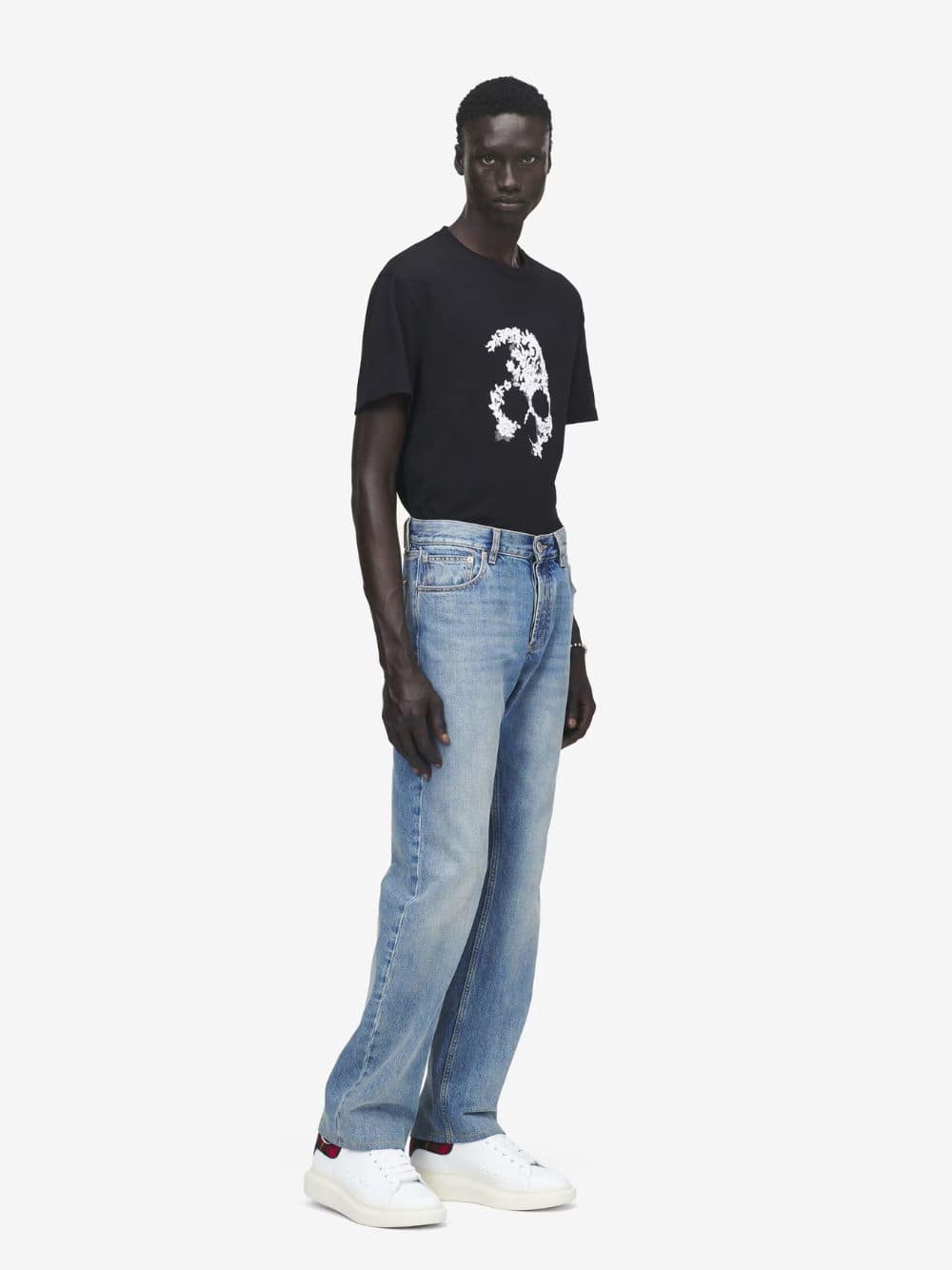 Washed Blue Straight-Leg Denim Jeans - Image 2