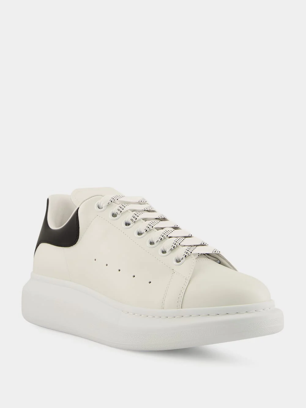 White and Black Oversized Sneakers New Tech Calf Leather - Image 2