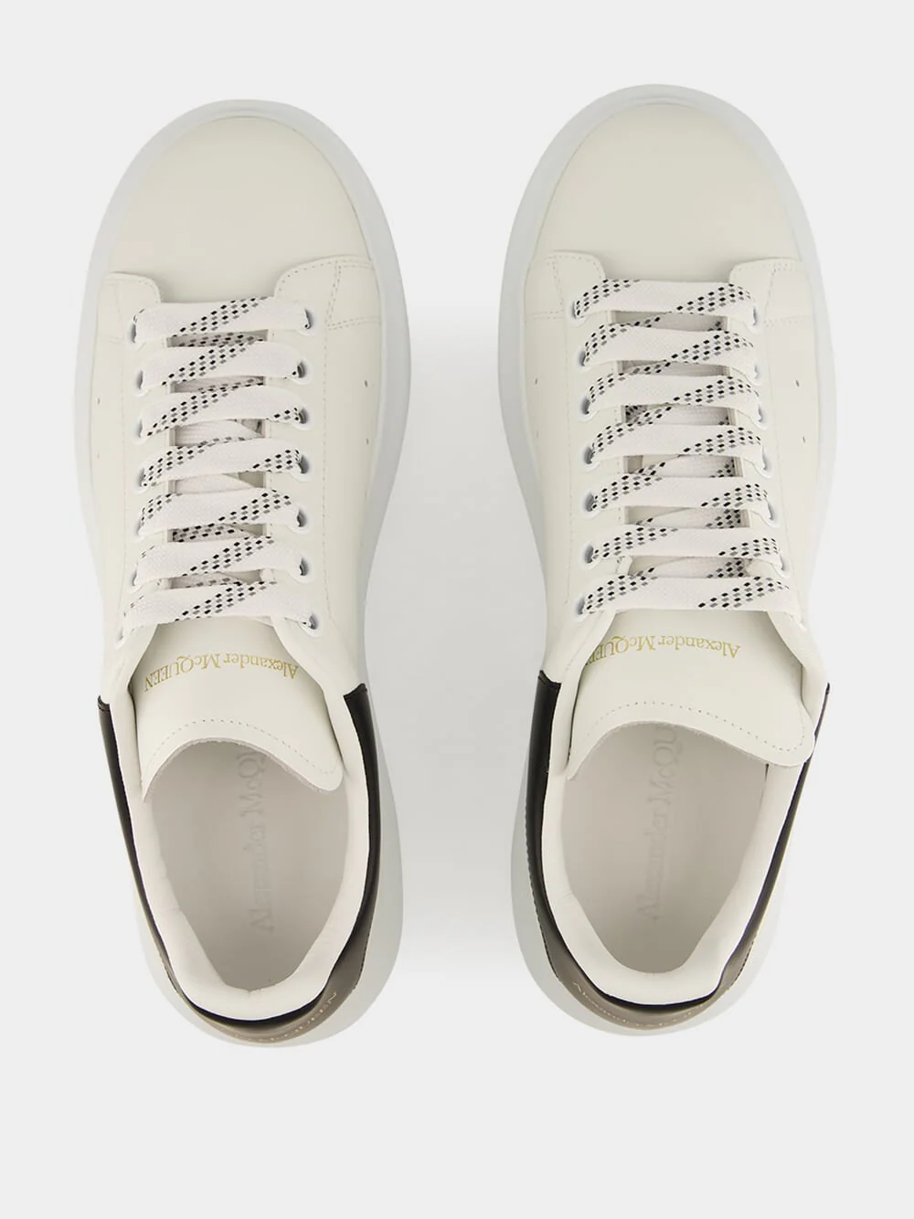White and Black Oversized Sneakers New Tech Calf Leather - Image 4
