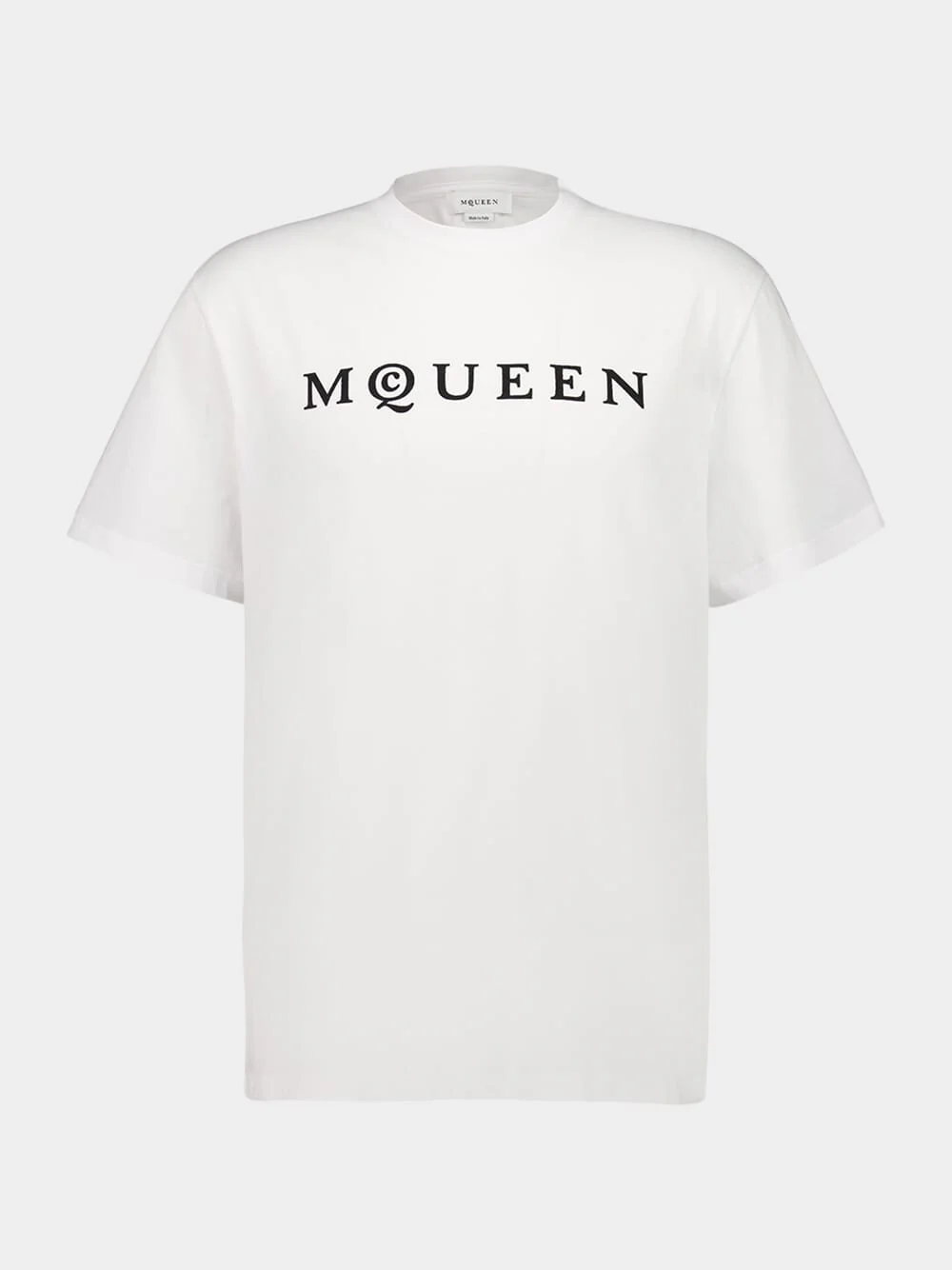 White Logo Cotton T-Shirt - Image 2