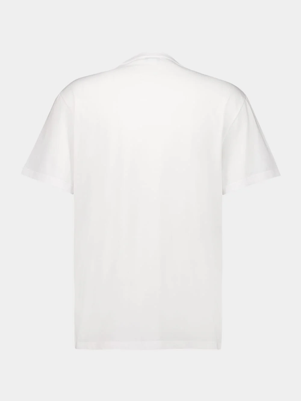 White Logo Cotton T-Shirt - Image 4