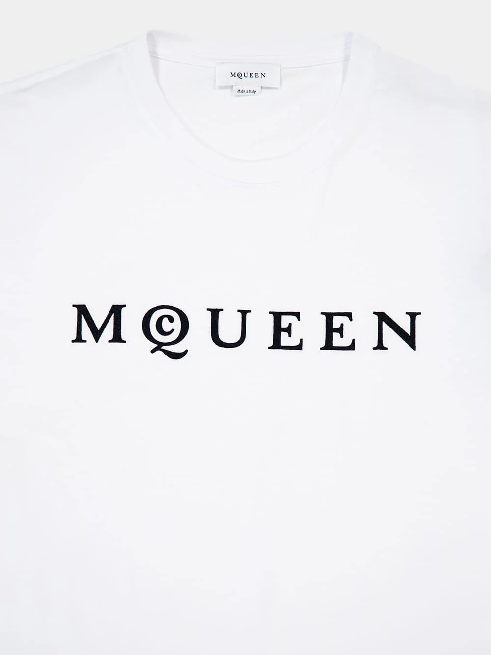 White Logo Cotton T-Shirt - Image 5
