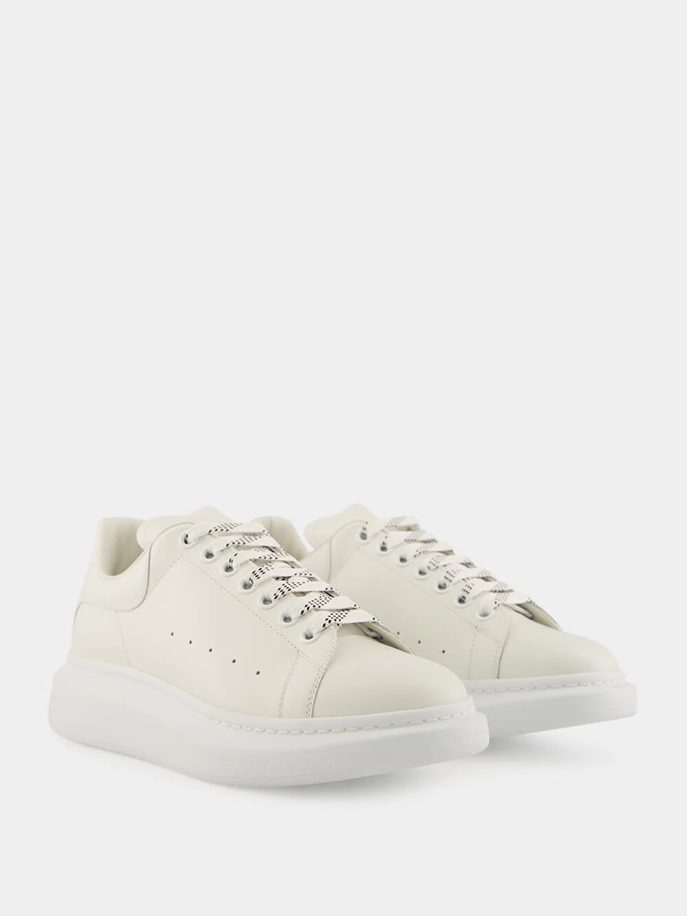 White Oversized Sneakers New Tech Calf Leather - Image 3