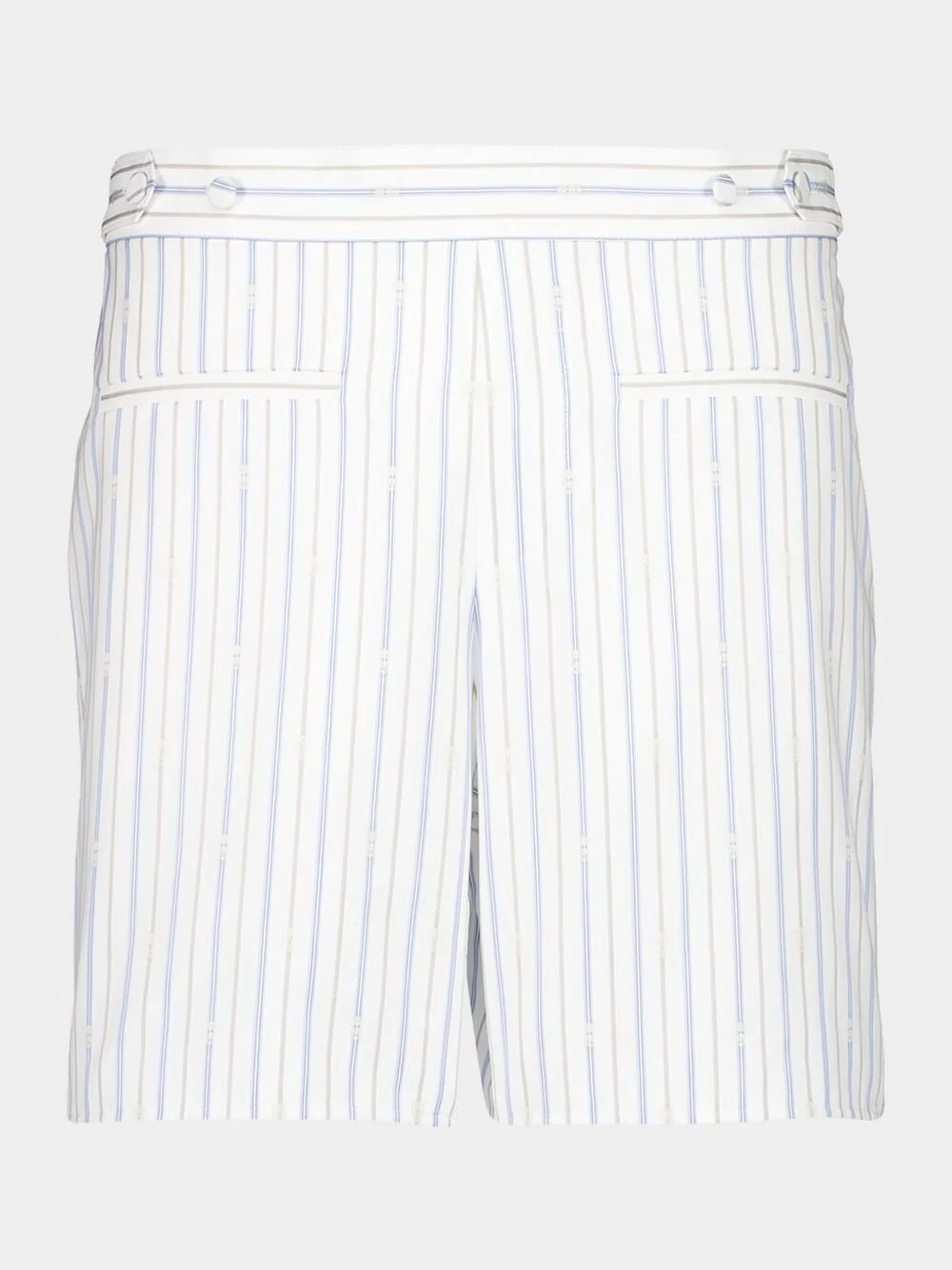 White Striped Cotton Pyjama Shorts