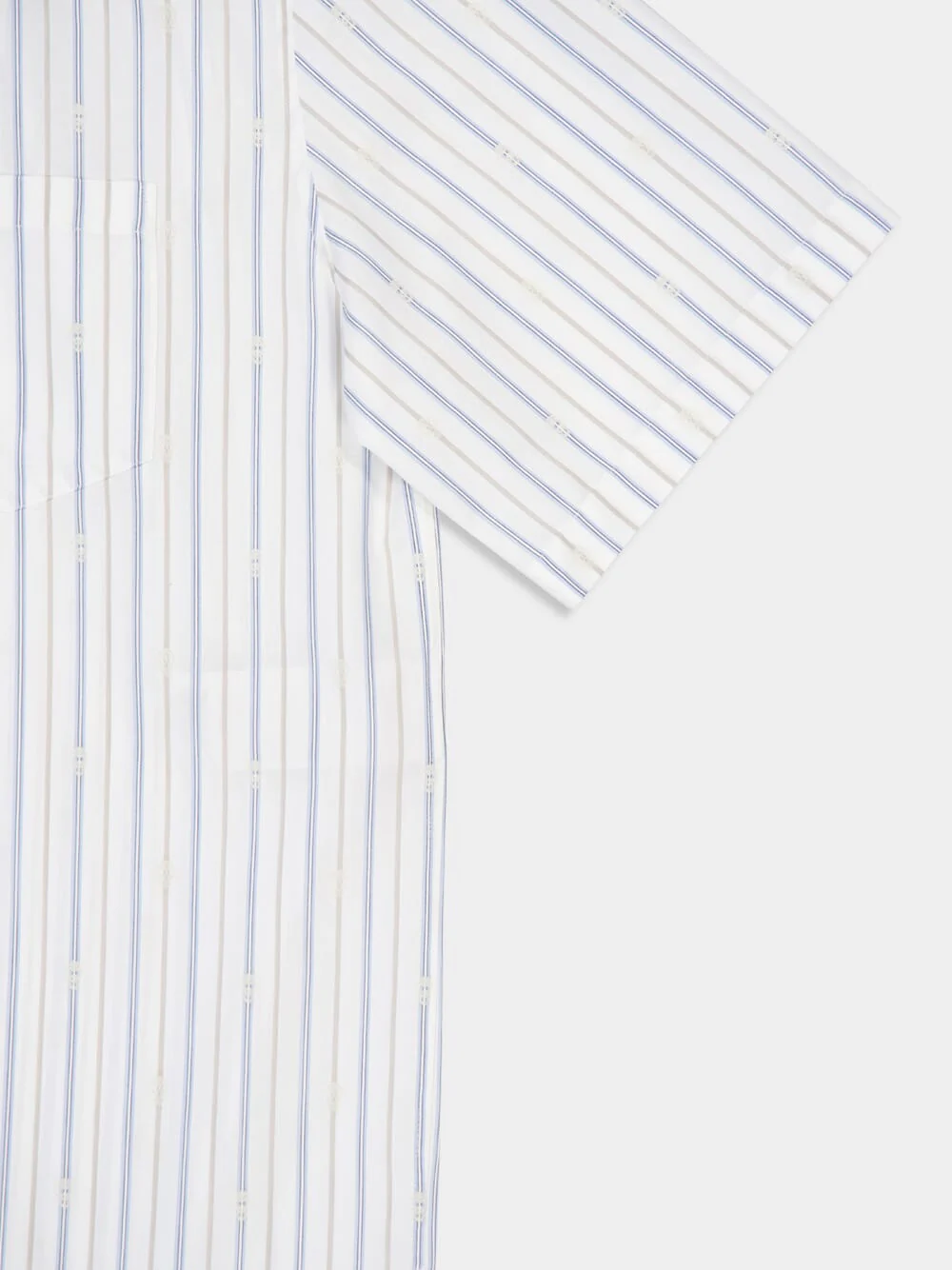 White Striped Cotton Shirt - Image 4