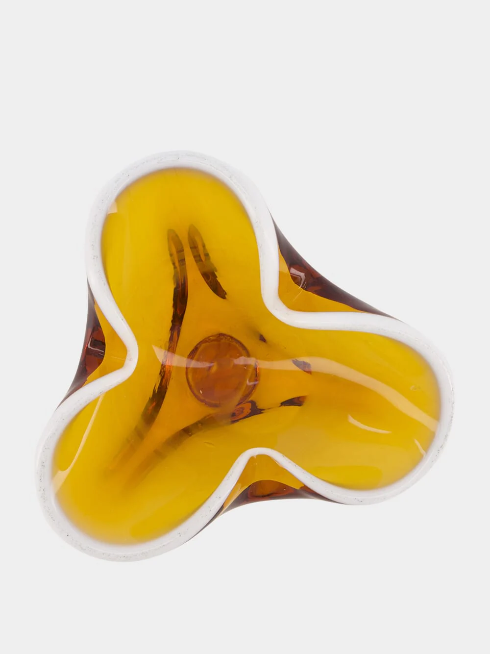 Amber Glass Decorative Ashtray - Image 2