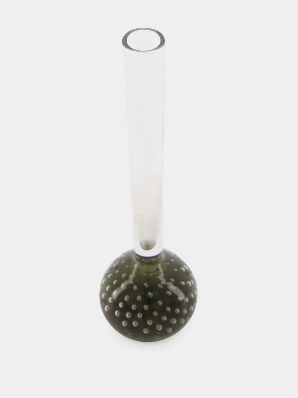 Bamboo Green Glass Decorative Vase - Image 2