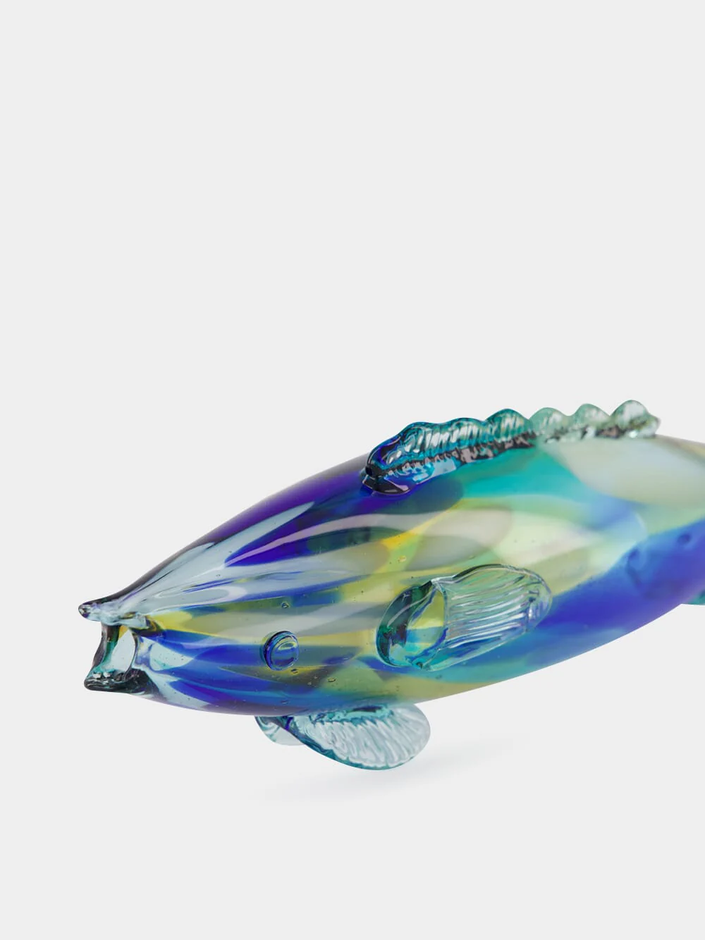 Blue and Green Glass Fish Sculpture - Image 4