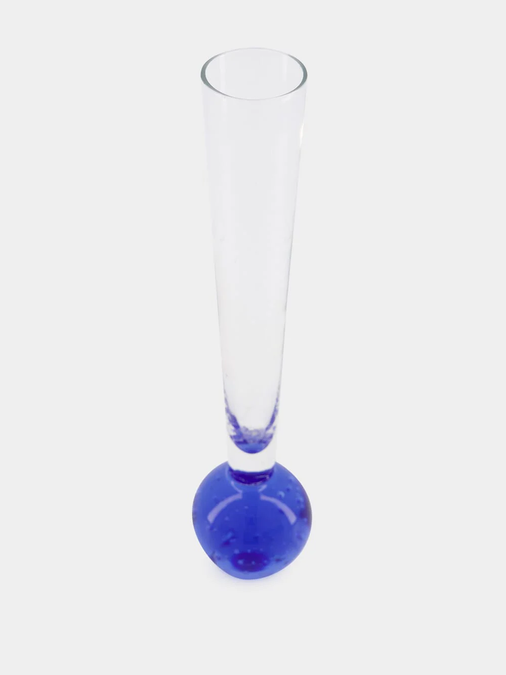 Blue Glass Decorative Vase - Image 2