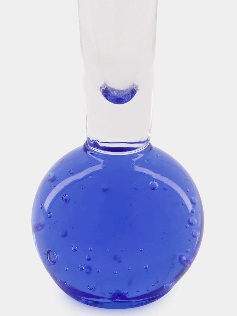 Blue Glass Decorative Vase - Image 3
