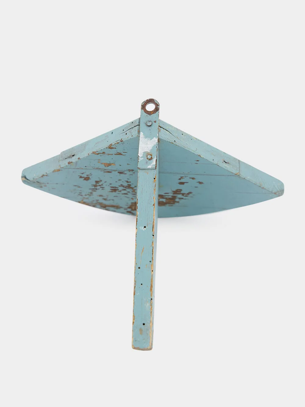 Blue Rustic Wooden Wall Shelf - Image 3