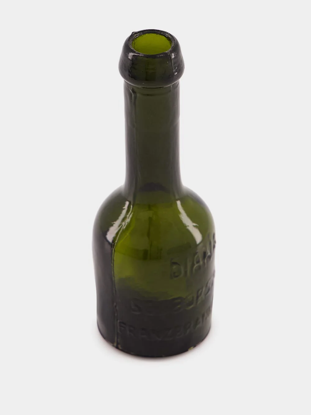 Olive Green Miniature Glass Bottle - Image 2