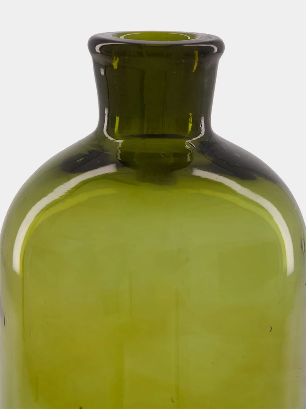 Retro Olive Green Glass Bottle - Image 3