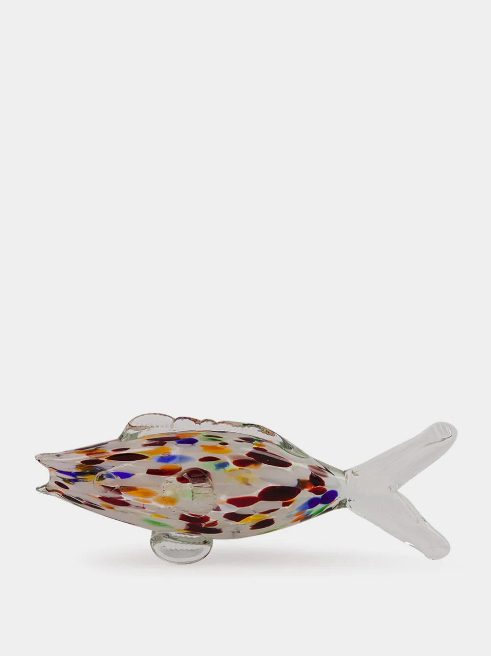 Speckled Clear Multicoloured Glass Fish