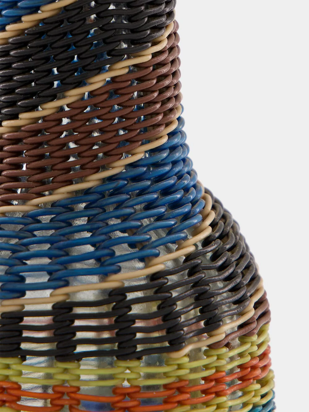 Spiral Pattern Woven Glass Flask - Image 4